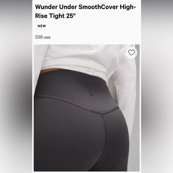 LuluLemon Wunder Under SmoothCover High-Rise Tight 25” - Picture 4 of 4